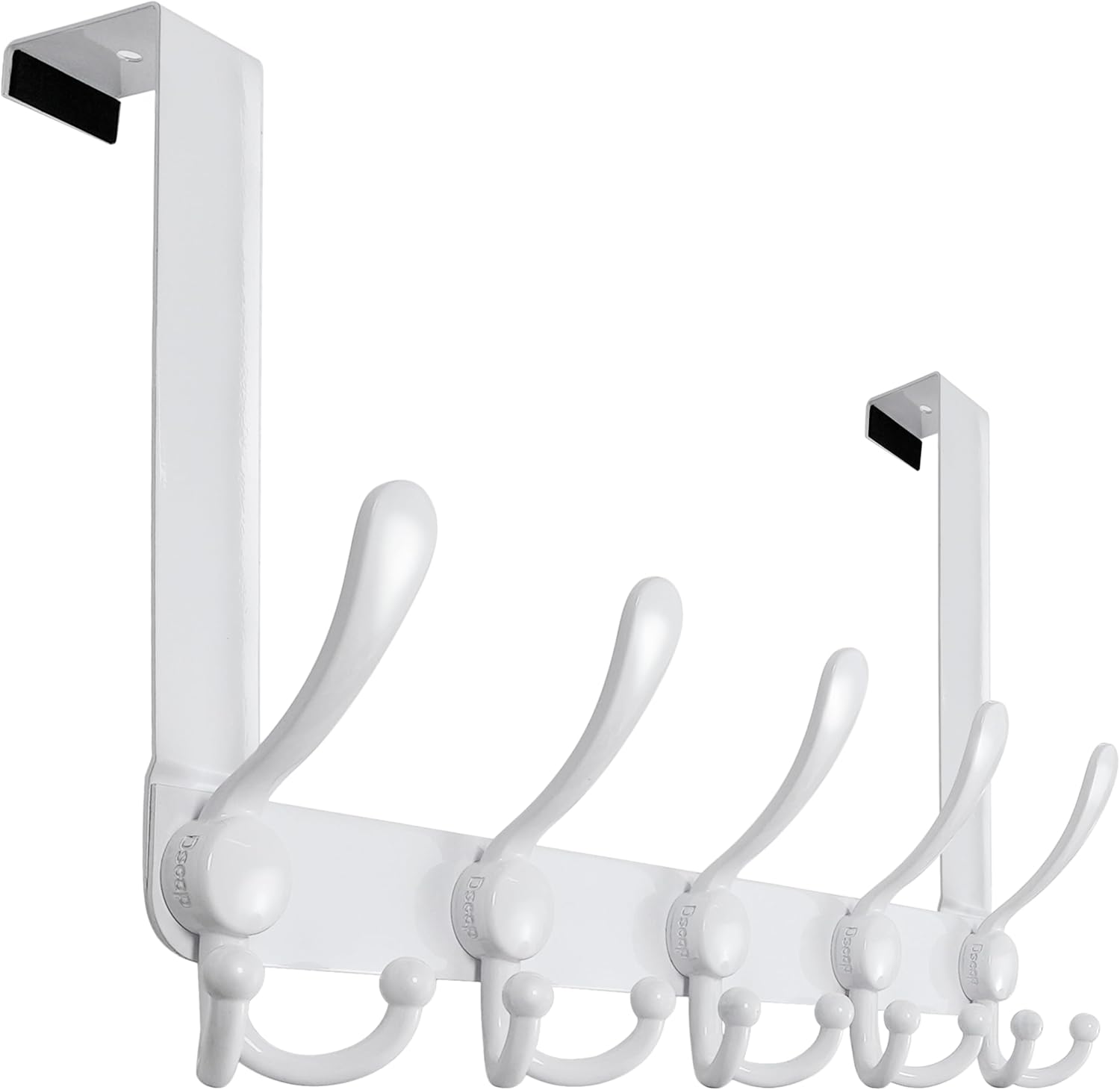 Honey-Can-Do Over-the-Door 5-Hook Rack (White)