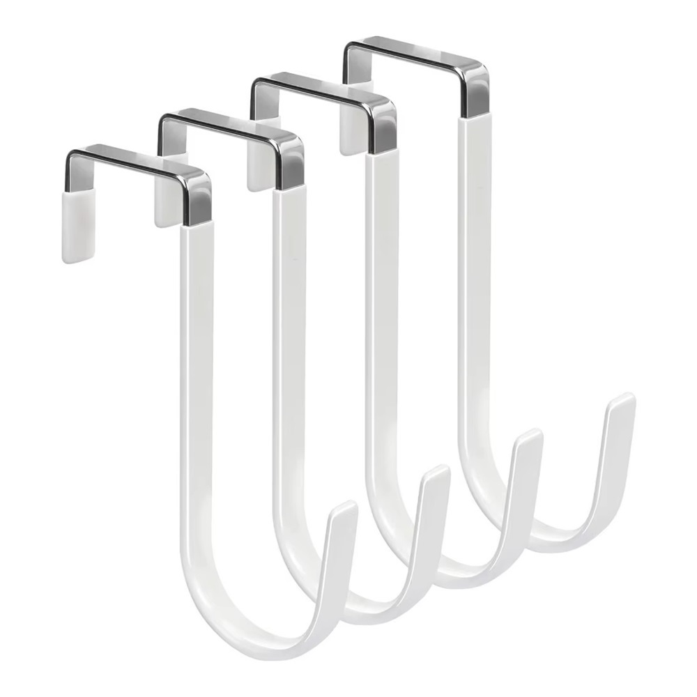 SONGMICS Over-the-Door Hooks, 4-Pack (White)